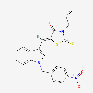 molecular formula C22H17N3O3S2 B5236299 3-allyl-5-{[1-(4-nitrobenzyl)-1H-indol-3-yl]methylene}-2-thioxo-1,3-thiazolidin-4-one 