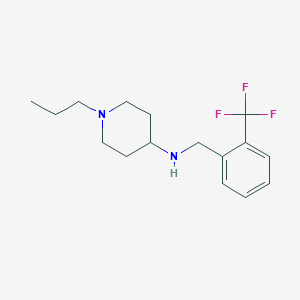molecular formula C16H23F3N2 B5236308 1-propyl-N-[2-(trifluoromethyl)benzyl]-4-piperidinamine 