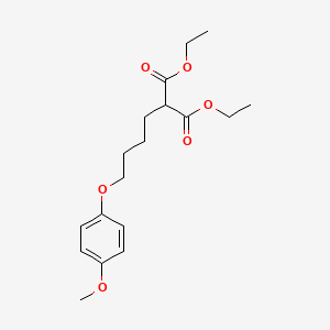 molecular formula C18H26O6 B5236312 Diethyl 2-[4-(4-methoxyphenoxy)butyl]propanedioate 