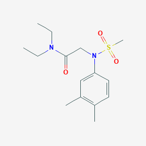 molecular formula C15H24N2O3S B5236358 N~2~-(3,4-dimethylphenyl)-N~1~,N~1~-diethyl-N~2~-(methylsulfonyl)glycinamide 