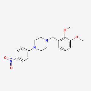 molecular formula C19H23N3O4 B5236375 1-(2,3-dimethoxybenzyl)-4-(4-nitrophenyl)piperazine 