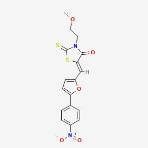 3-(2-methoxyethyl)-5-{[5-(4-nitrophenyl)-2-furyl]methylene}-2-thioxo-1,3-thiazolidin-4-one