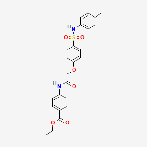 molecular formula C24H24N2O6S B5236396 ethyl 4-{[(4-{[(4-methylphenyl)amino]sulfonyl}phenoxy)acetyl]amino}benzoate 