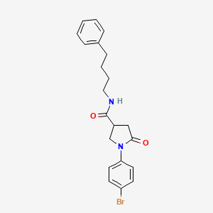 1-(4-bromophenyl)-5-oxo-N-(4-phenylbutyl)pyrrolidine-3-carboxamide