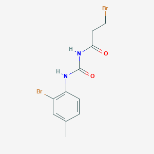 molecular formula C11H12Br2N2O2 B5236427 3-bromo-N-{[(2-bromo-4-methylphenyl)amino]carbonyl}propanamide 
