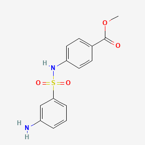 molecular formula C14H14N2O4S B5236441 methyl 4-{[(3-aminophenyl)sulfonyl]amino}benzoate 