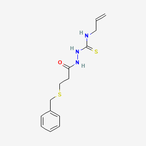 molecular formula C14H19N3OS2 B5236447 N-allyl-2-[3-(benzylthio)propanoyl]hydrazinecarbothioamide 