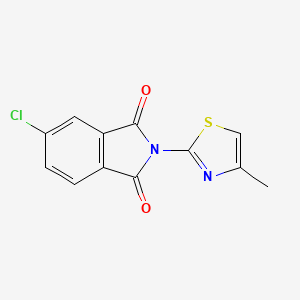 molecular formula C12H7ClN2O2S B5236462 5-chloro-2-(4-methyl-1,3-thiazol-2-yl)-1H-isoindole-1,3(2H)-dione 