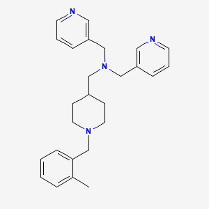 molecular formula C26H32N4 B5236497 1-[1-(2-methylbenzyl)-4-piperidinyl]-N,N-bis(3-pyridinylmethyl)methanamine 