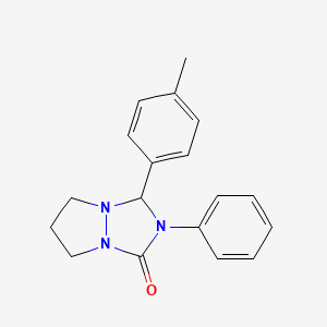 molecular formula C18H19N3O B5236518 3-(4-methylphenyl)-2-phenyltetrahydro-1H,5H-pyrazolo[1,2-a][1,2,4]triazol-1-one CAS No. 6368-87-2