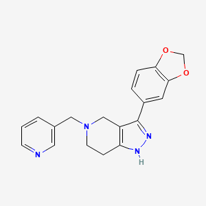 molecular formula C19H18N4O2 B5236538 3-(1,3-benzodioxol-5-yl)-5-(3-pyridinylmethyl)-4,5,6,7-tetrahydro-1H-pyrazolo[4,3-c]pyridine 