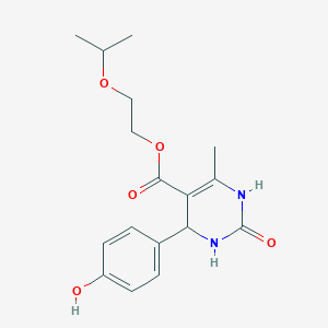 molecular formula C17H22N2O5 B5236547 2-isopropoxyethyl 4-(4-hydroxyphenyl)-6-methyl-2-oxo-1,2,3,4-tetrahydro-5-pyrimidinecarboxylate 