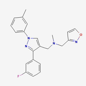 1-[3-(3-fluorophenyl)-1-(3-methylphenyl)-1H-pyrazol-4-yl]-N-(3-isoxazolylmethyl)-N-methylmethanamine