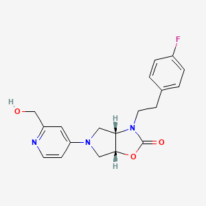 molecular formula C19H20FN3O3 B5236567 (3aS*,6aR*)-3-[2-(4-fluorophenyl)ethyl]-5-[2-(hydroxymethyl)-4-pyridinyl]hexahydro-2H-pyrrolo[3,4-d][1,3]oxazol-2-one 