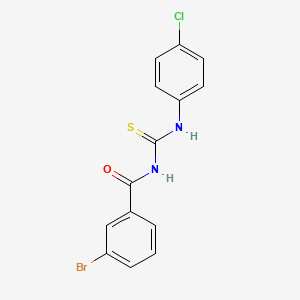 molecular formula C14H10BrClN2OS B5236599 3-bromo-N-{[(4-chlorophenyl)amino]carbonothioyl}benzamide 