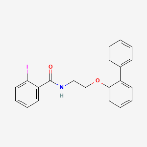 molecular formula C21H18INO2 B5236613 N-[2-(2-biphenylyloxy)ethyl]-2-iodobenzamide 