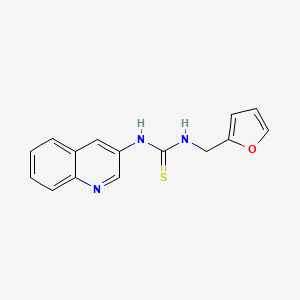 molecular formula C15H13N3OS B5236641 N-(2-furylmethyl)-N'-3-quinolinylthiourea 