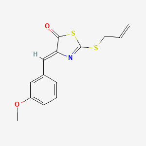 molecular formula C14H13NO2S2 B5236679 2-(allylthio)-4-(3-methoxybenzylidene)-1,3-thiazol-5(4H)-one 