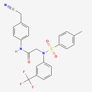 N~1~-[4-(cyanomethyl)phenyl]-N~2~-[(4-methylphenyl)sulfonyl]-N~2~-[3-(trifluoromethyl)phenyl]glycinamide