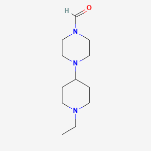 molecular formula C12H23N3O B5236774 4-(1-ethyl-4-piperidinyl)-1-piperazinecarbaldehyde 