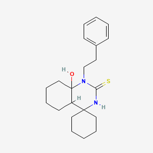 molecular formula C21H30N2OS B5236815 8a'-hydroxy-1'-(2-phenylethyl)hexahydro-1'H-spiro[cyclohexane-1,4'-quinazoline]-2'(3'H)-thione 