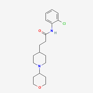 molecular formula C19H27ClN2O2 B5236826 N-(2-chlorophenyl)-3-[1-(tetrahydro-2H-pyran-4-yl)-4-piperidinyl]propanamide 