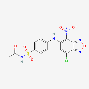 molecular formula C14H10ClN5O6S B5236860 N-({4-[(7-chloro-4-nitro-2,1,3-benzoxadiazol-5-yl)amino]phenyl}sulfonyl)acetamide 