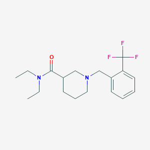 molecular formula C18H25F3N2O B5236863 N,N-diethyl-1-[2-(trifluoromethyl)benzyl]-3-piperidinecarboxamide 