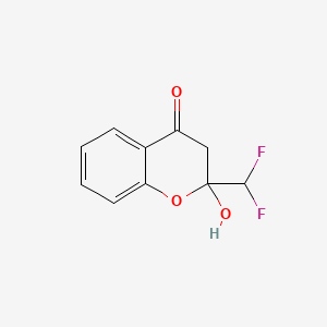 molecular formula C10H8F2O3 B5236881 2-(difluoromethyl)-2-hydroxy-2,3-dihydro-4H-chromen-4-one 