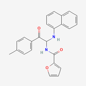 molecular formula C24H20N2O3 B5236936 N-[2-(4-methylphenyl)-1-(1-naphthylamino)-2-oxoethyl]-2-furamide 