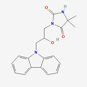 molecular formula C20H21N3O3 B5236939 3-[3-(9H-carbazol-9-yl)-2-hydroxypropyl]-5,5-dimethyl-2,4-imidazolidinedione 
