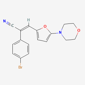 molecular formula C17H15BrN2O2 B5237000 2-(4-bromophenyl)-3-[5-(4-morpholinyl)-2-furyl]acrylonitrile 