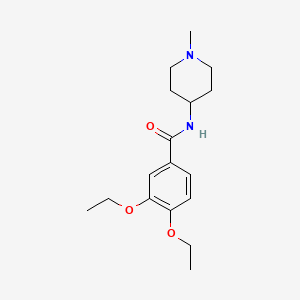 molecular formula C17H26N2O3 B5237010 3,4-diethoxy-N-(1-methyl-4-piperidinyl)benzamide 