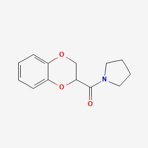 molecular formula C13H15NO3 B5237047 1-(2,3-dihydro-1,4-benzodioxin-2-ylcarbonyl)pyrrolidine 