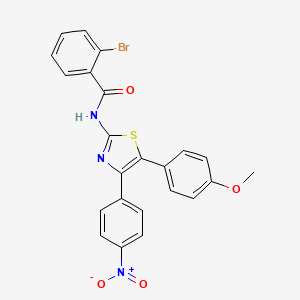 2-bromo-N-[5-(4-methoxyphenyl)-4-(4-nitrophenyl)-1,3-thiazol-2-yl]benzamide
