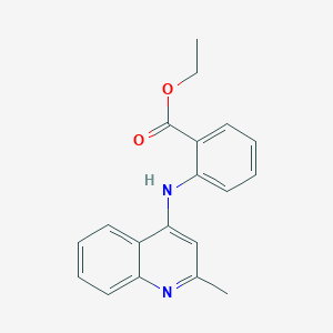molecular formula C19H18N2O2 B5237084 ethyl 2-[(2-methyl-4-quinolinyl)amino]benzoate 