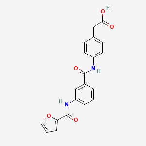molecular formula C20H16N2O5 B5237108 (4-{[3-(2-furoylamino)benzoyl]amino}phenyl)acetic acid 