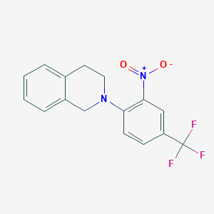 molecular formula C16H13F3N2O2 B5237115 2-[2-nitro-4-(trifluoromethyl)phenyl]-1,2,3,4-tetrahydroisoquinoline CAS No. 165615-46-3