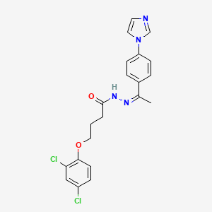 molecular formula C21H20Cl2N4O2 B5237172 4-(2,4-dichlorophenoxy)-N'-{1-[4-(1H-imidazol-1-yl)phenyl]ethylidene}butanohydrazide 