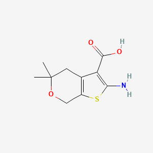 2-amino-5,5-dimethyl-4,7-dihydro-5H-thieno[2,3-c]pyran-3-carboxylic acid