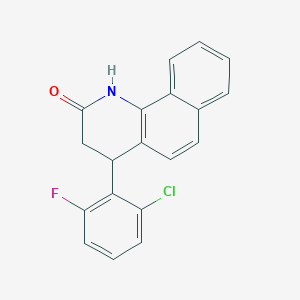 molecular formula C19H13ClFNO B5237182 4-(2-chloro-6-fluorophenyl)-3,4-dihydrobenzo[h]quinolin-2(1H)-one 