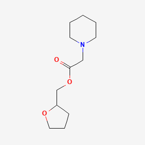 molecular formula C12H21NO3 B5237206 tetrahydro-2-furanylmethyl 1-piperidinylacetate 