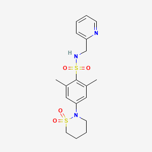 4-(1,1-dioxido-1,2-thiazinan-2-yl)-2,6-dimethyl-N-(2-pyridinylmethyl)benzenesulfonamide