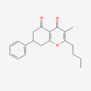 molecular formula C20H22O3 B5237267 2-butyl-3-methyl-7-phenyl-7,8-dihydro-4H-chromene-4,5(6H)-dione 