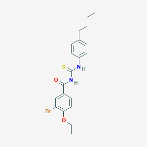 molecular formula C20H23BrN2O2S B5237272 3-bromo-N-[(4-butylphenyl)carbamothioyl]-4-ethoxybenzamide 