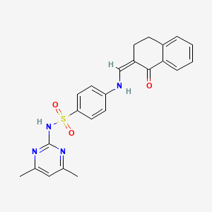 N-(4,6-dimethyl-2-pyrimidinyl)-4-{[(1-oxo-3,4-dihydro-2(1H)-naphthalenylidene)methyl]amino}benzenesulfonamide