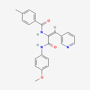 N-[1-{[(4-methoxyphenyl)amino]carbonyl}-2-(3-pyridinyl)vinyl]-4-methylbenzamide