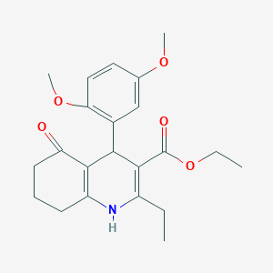 ethyl 4-(2,5-dimethoxyphenyl)-2-ethyl-5-oxo-4,6,7,8-tetrahydro-1H-quinoline-3-carboxylate