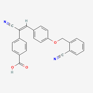 molecular formula C24H16N2O3 B5237320 4-[(E)-1-cyano-2-[4-[(2-cyanophenyl)methoxy]phenyl]ethenyl]benzoic acid 