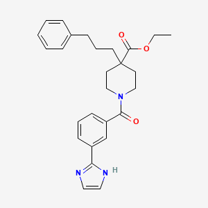 ethyl 1-[3-(1H-imidazol-2-yl)benzoyl]-4-(3-phenylpropyl)-4-piperidinecarboxylate